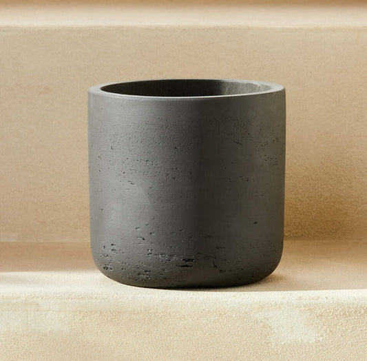 Fiber Cement Planter Matt-Grey 15cm x 15cm - PlantmartUAE.com