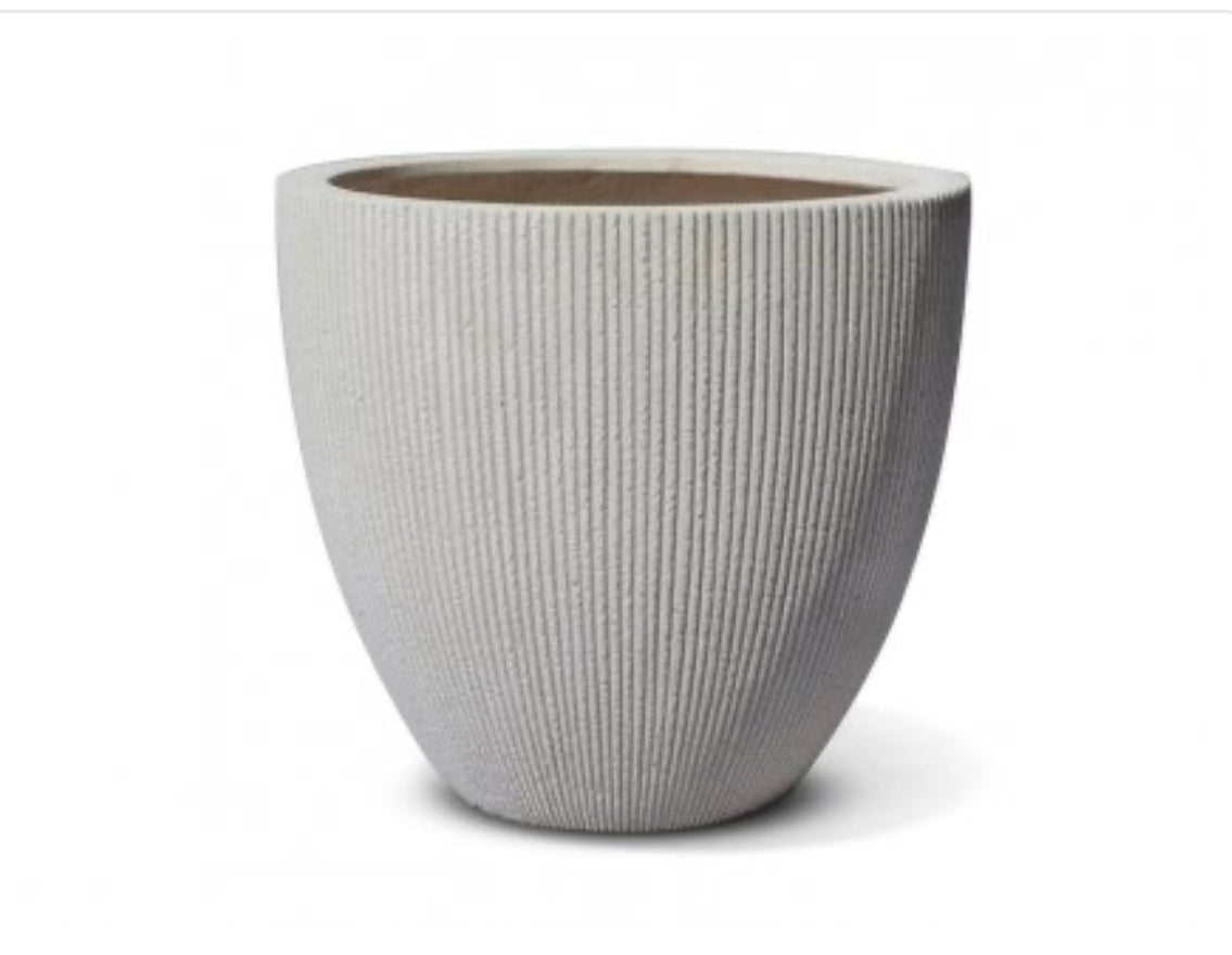 GD Fiber Light Grey Pot 32Hx29D - PlantmartUAE.com