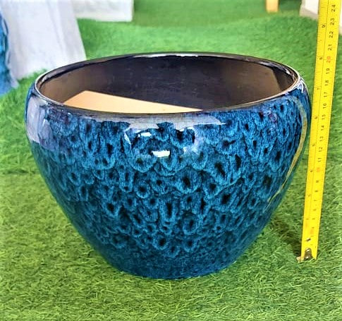 Elegant Blue Ceramic (18hx25d) - PlantmartUAE.com