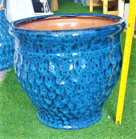 Elegant Blue Ceramic (31hx33d) - PlantmartUAE.com