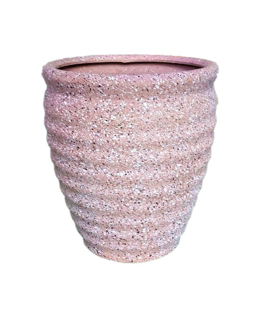 Matt-Pink CERAMIC pot (36h x 33d) - PlantmartUAE.com