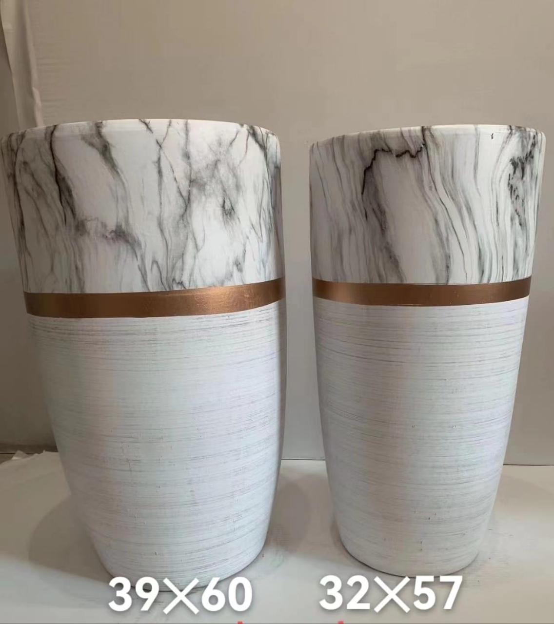 Gold/Marble Matt-Texture Ceramic pot - PlantmartUAE.com