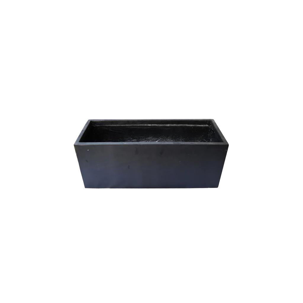 FIBER-CEMENT BLACK PLANTER PLAIN Small GA30-330 - PlantmartUAE.com