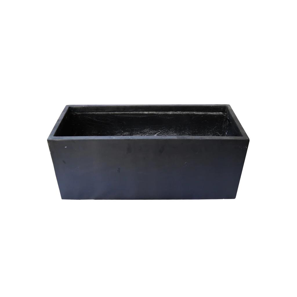 FIBER-CEMENT BLACK PLANTER PLAIN Small GA30-330 - PlantmartUAE.com