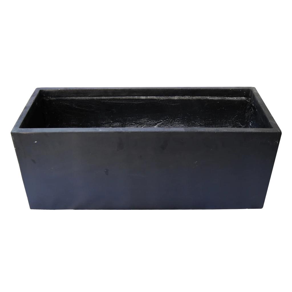 FIBER-CEMENT BLACK PLANTER PLAIN Small GA30-330 - PlantmartUAE.com