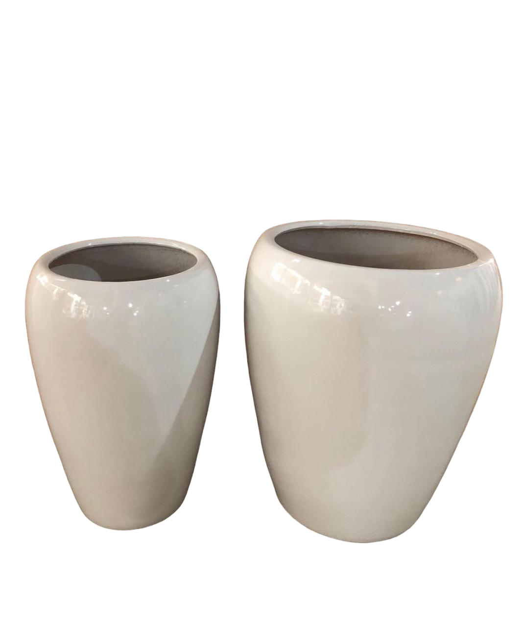 Long white CERAMIC pot - PlantmartUAE.com